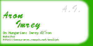 aron imrey business card